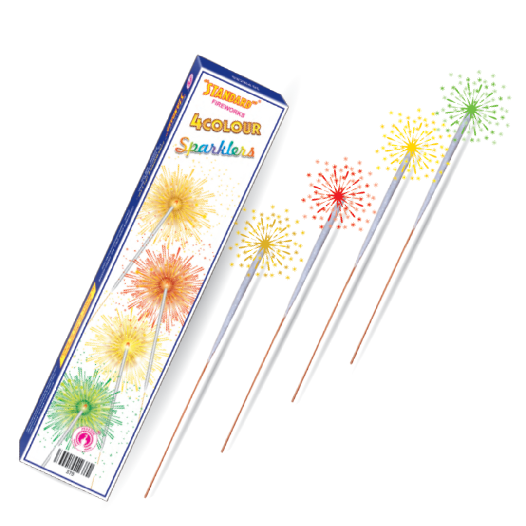 4 Colour Sparklers (12 CM 10 Pcs)